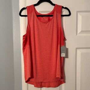 Vibrant Coral Sleeveless Tank Top